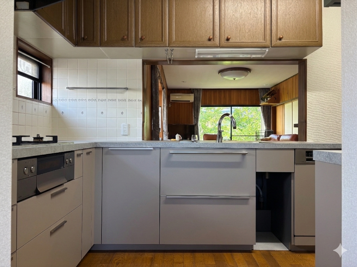 築30年のキッチン、使えるものを活かしてリニューアル